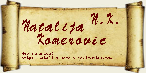 Natalija Komerović vizit kartica